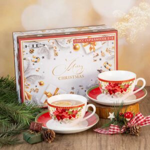 Комплект чаши за чай - Коледна звезда