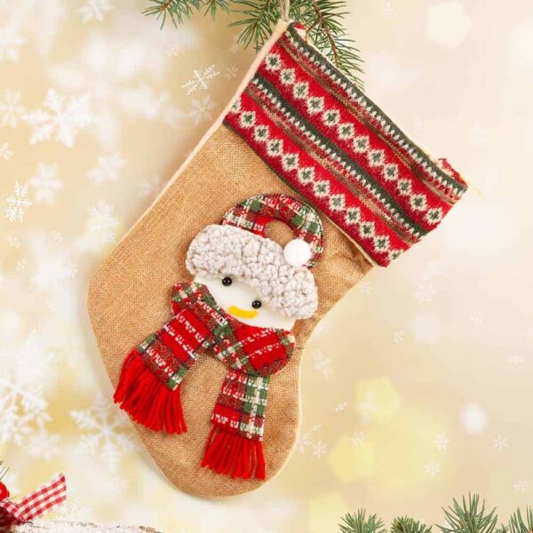 Коледен чорап с декорация - Зима