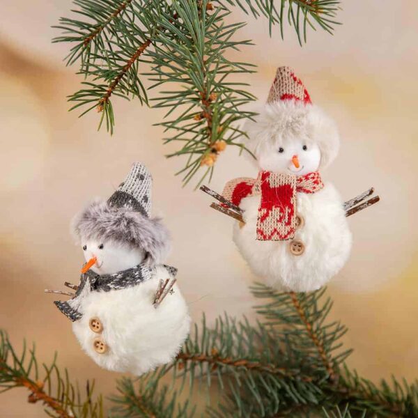 Коледна декорация - Снежен човек с шал