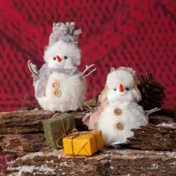 Коледна декорация - Снежен човек с шалче