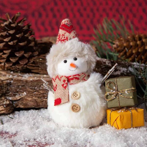 Коледна декорация - Снежен човек с шапка