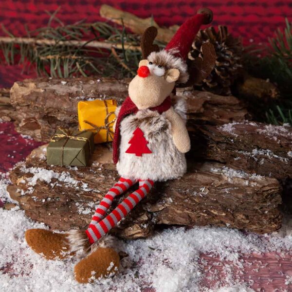 Коледна декорация - Елен с висящи крака