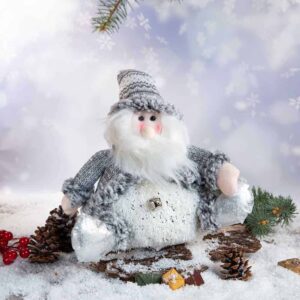 Коледна декорация - Дядо Коледа в сиво