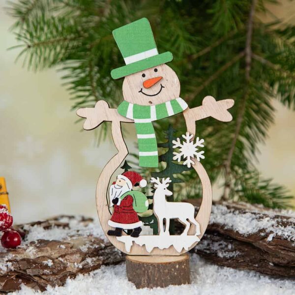 Коледна декорация - Елха и Снежен човек