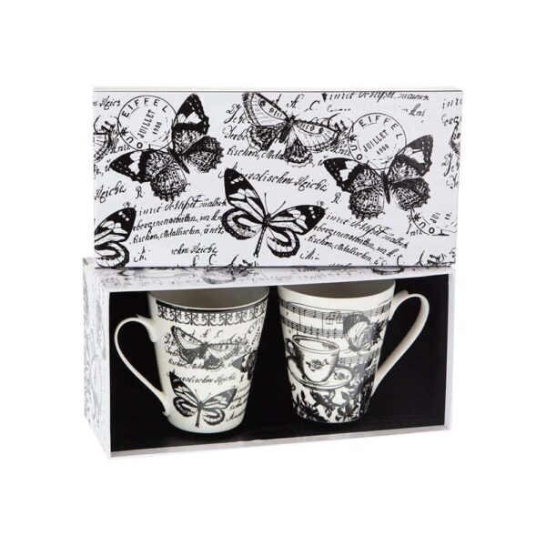 Комплект чаши за чай Пеперуди
