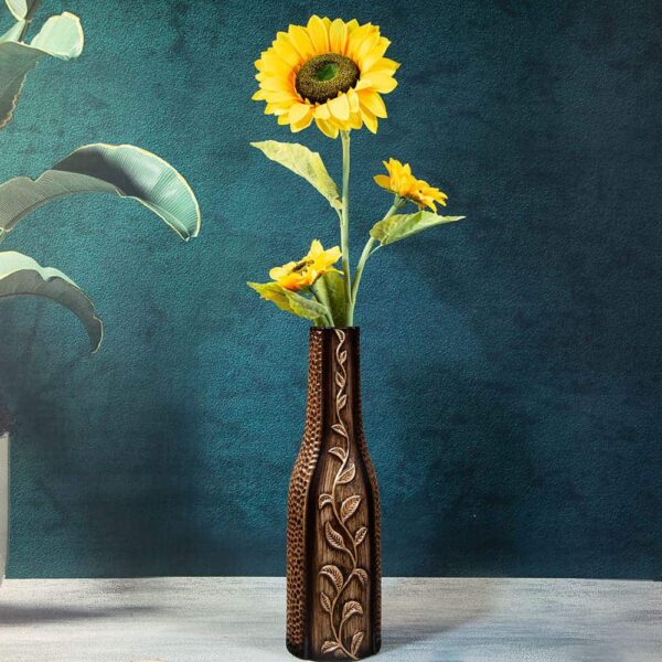 Керамична ваза Златни листа - 60см