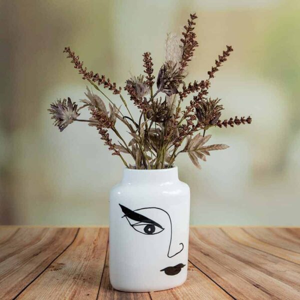Керамична ваза от серията Лица Ден и нощ - 22см