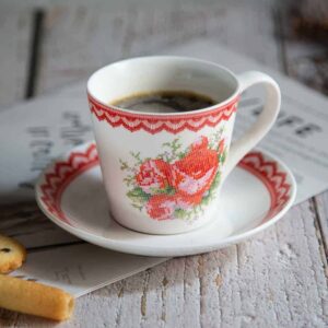 Комплект чаши за кафе от серията Българска бродерия - 200мл