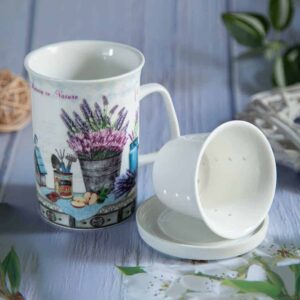 Подаръчна чаша за чай от серията Аромат на лавандула - 300мл