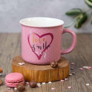 Подаръчна чаша Розови сърца - 330мл