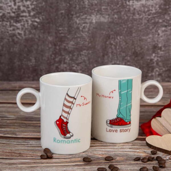 Комплект подаръчни чаши  Любовно настроение - 230мл