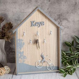 Поставка за ключове - Къщичка "Keys" в сиво
