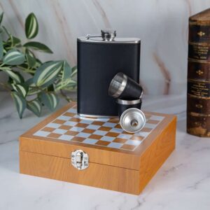Комплект шах с фласк - Black