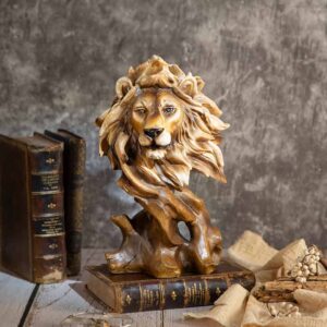 Декоративна статуетка глава на лъв