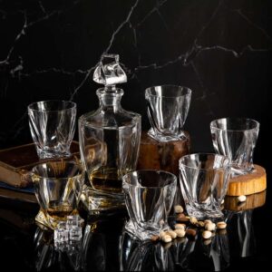 Комплект гарафа с чаши за уиски серията Куадро