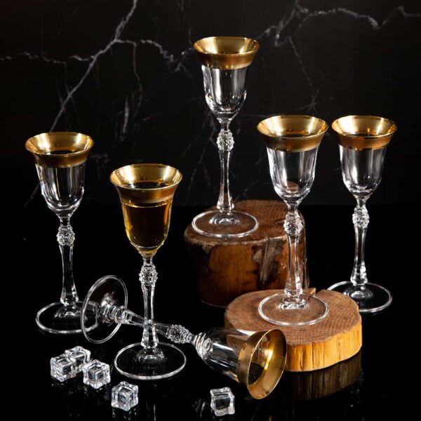 Чаши за ракия от серията Парус - злато