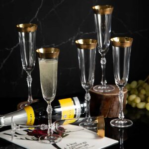 Чаши за шампанско от серията Парус злато - 190мл