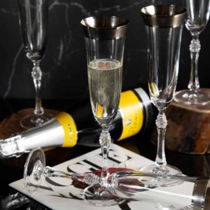 Чаши за шампанско от серията Парус сребро - 190мл