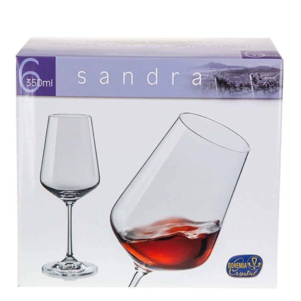 Чаши за бяло вино в черно от серията Сандра