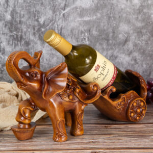 Стойка за вино - Слон с колесница