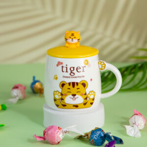 Подаръчна Чаша с капаче Тигър - 350мл