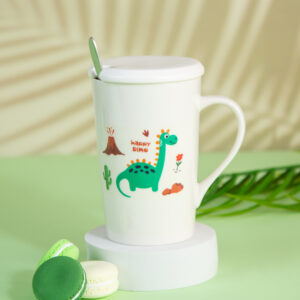 Подаръчна Чаша с капаче и лъжичка Динозавър - 360мл