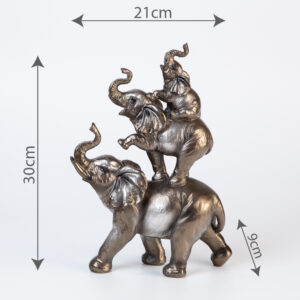 Декоративна статуетка 3 Слончета - Кула от щастие
