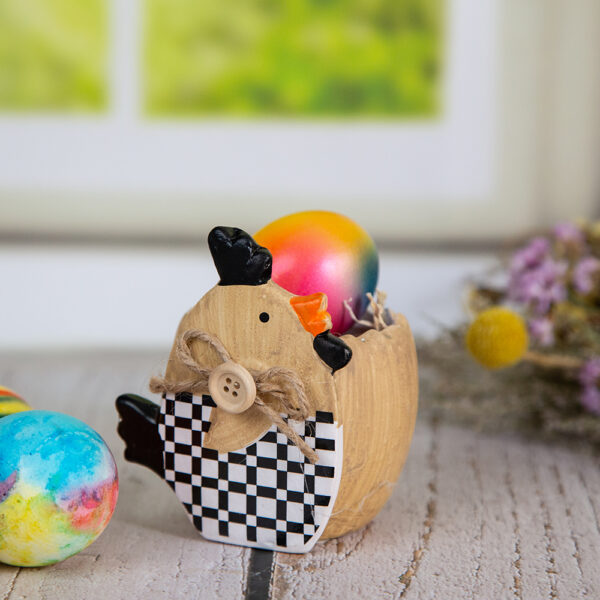 Великденска поставка за яйце с кокошка - Елегантна декорация