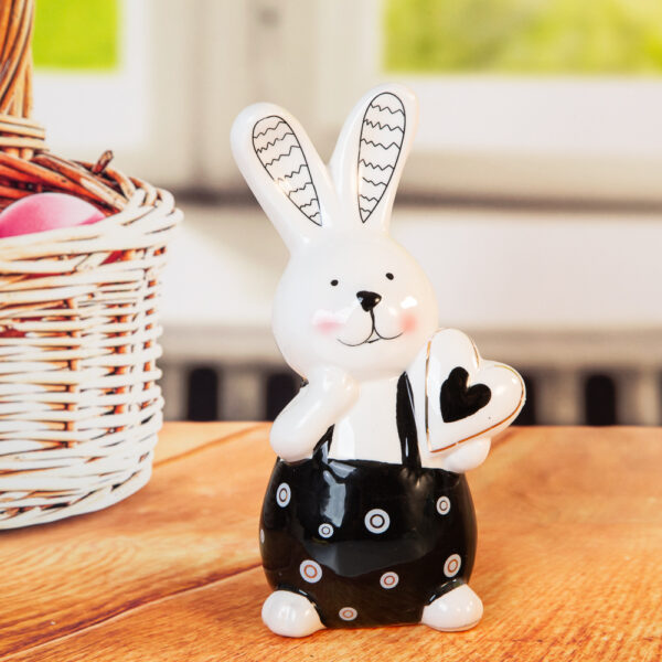 Великденска декорация - Черно бял заек