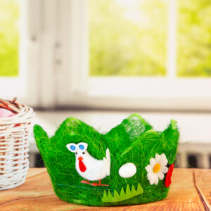 Великденска декорация - Зелена кошница